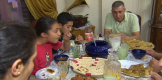 El comienzo de Ramadán Comida de Ramadán