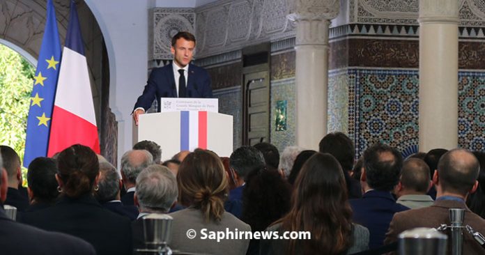 Macron en la Gran Mezquita de París